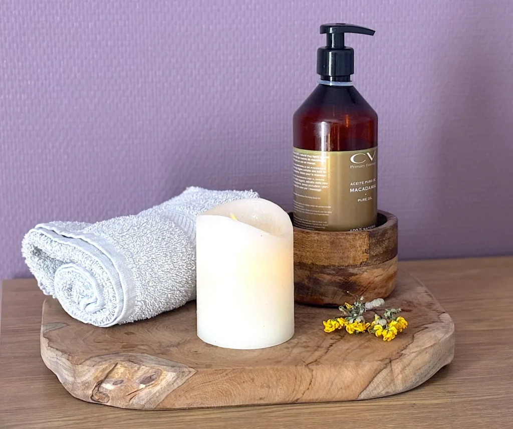 Huile de massage chez Heiwa Massage, Niort, Stephanie Brisson, François, Deux-Sèvres