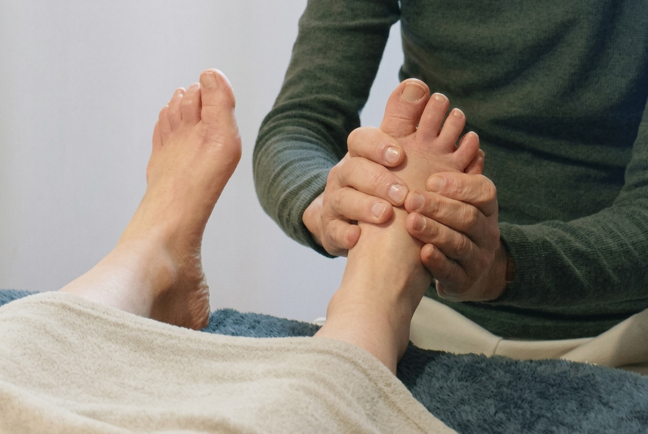 Massage des pieds intuitif